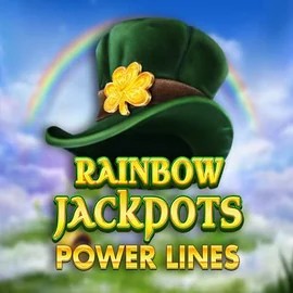 Rainbow Jackpots Power Lines online game logo by Red Tiger Gaming on spinfinn.gr